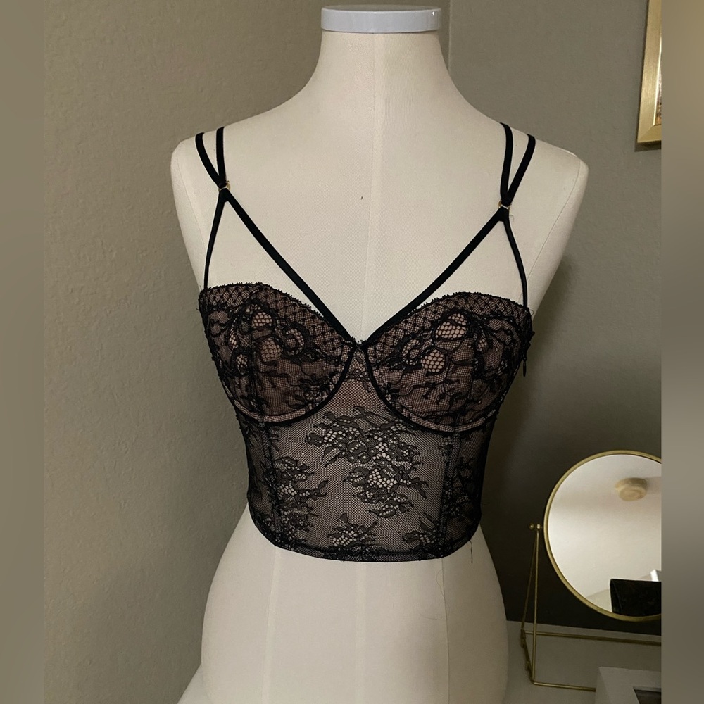 Victoria Secret Black Lace Bralette Top